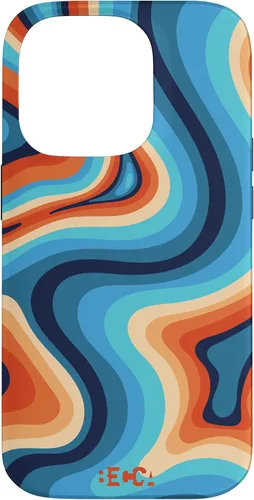 Vista 17 de Funda psicodélica para iPhone 16 Retro Groovy Liquid Swirl Hippie 70's 80's