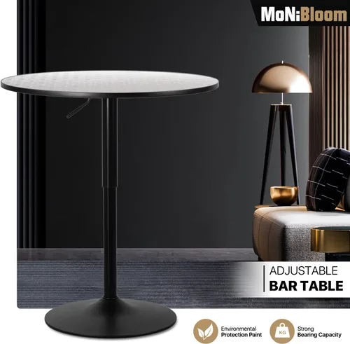Vista 7 de MoNiBloom Mesa de bar para cocina, mesa de comedor alta para el hogar, balcón, interior y exterior, mesa de bistró de 27.5 a 36 pulgadas, mesa