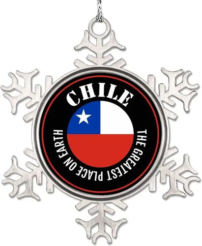 Vista 13 de Adornos de copo de nieve de Albania, adornos para árboles de Navidad, bandera de recuerdo de ciudad, adornos de Navidad personalizados, colgante