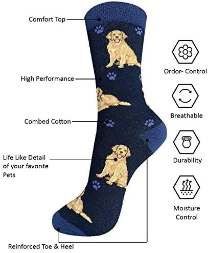 Vista 2 de Calcetines para amantes de las mascotas, divertidos, para todas las estaciones, talla única, para mujeres y hombres, regalos de gatos y perros