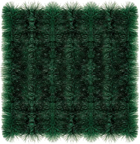 Vista 12 de Guirnalda de oropel de Navidad de 39.4 pies con torsión metálica brillante para colgar en el árbol de Navidad, suministros de fiesta, decoración