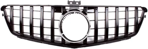 Vista 2 de Parrilla delantera estilo GT para Mercedes-Benz Clase C W204 C200 C230 C300 C350 2008-2014 (negro)