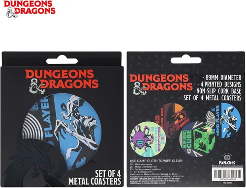 Vista 9 de Dungeons & Dragons Monsters - Juego de posavasos de metal (4 piezas)