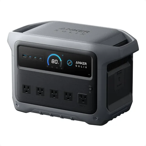Vista 13 de Anker SOLIX C1000 Gen 2 Estación de energía portátil, generador solar de 2,000 W (pico 3,000 W), carga completa en 49 minutos, batería LiFePO4