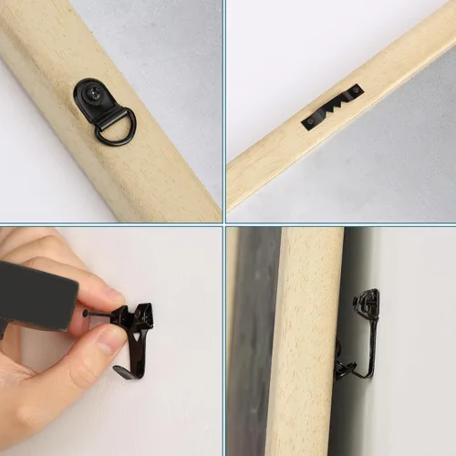 Vista 5 de Mr. Pen - Kit negro para colgar cuadros de 220 piezas, clavos, ganchos y herrajes
