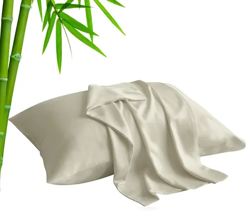 Vista 30 de BEDELITE - Juego de 2 fundas de almohada con solapa, tamaño estándar, rayón de bambú, frescas, suaves y transpirables, para personas calurosas