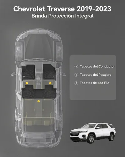 Vista 2 de 3W Alfombrillas personalizadas para Chevrolet Traverse 2018-2023