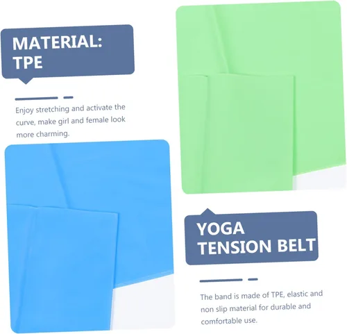 Vista 8 de KOMBIUDA 3Pcs Yoga Stretch Strap Resistance Bands for Full-Body Exercise TPE Elastic Bands for Strength Training Shoulder Back Leg Workout Portable