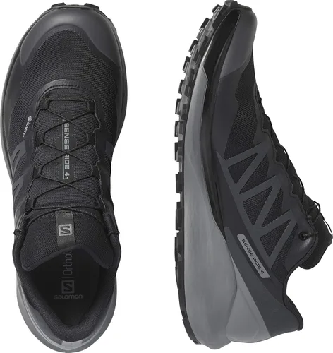 Vista 7 de Salomon Sense Ride 4 Invisible GTX Trail Running Tenis para hombre clima tormentoso canteratomate cherry