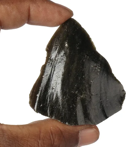 Vista 2 de GEMHUB Natural Black Obsidian Healing Crystal Loose Gemstone 352.20 CT Rough Black Obsidian