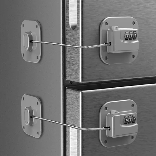 Vista 10 de Cerradura para refrigerador Himake, cerradura de combinación para gabinetes de refrigerador