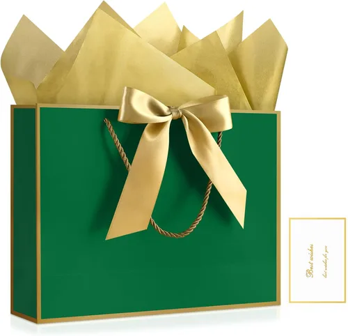 Vista 31 de JMANNI Bolsas de regalo, 3 piezas de tamaño mediano con cinta de lazo, bolsa de regalo de papel portátil, patrón de mármol, para cualquier ocasión
