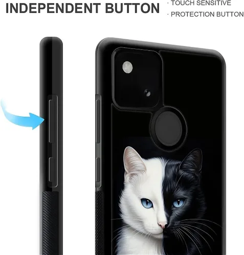 Vista 5 de CARLOCA Funda compatible con Google Pixel 4A 5G, diseño gráfico de moda, a prueba de golpes, antiarañazos, protección contra caídas, para Google