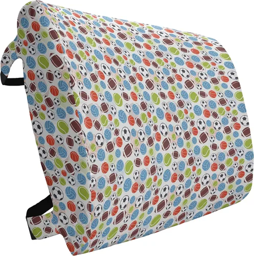 Vista 20 de Ambesonne Almohada de viaje para pizza, con patrón dibujado a mano, menú de pizzería, comida rápida, deliciosa comida gourmet, accesorio de viaje