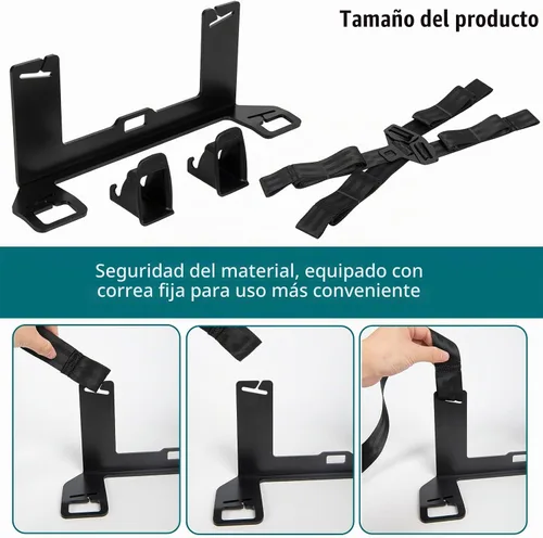 Vista 4 de Kit de anclaje universal para asiento de niño, soporte de montaje de asiento de automóvil, soporte de interfaz de pestillo universal extendido