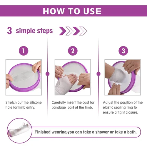 Vista 8 de Fundas de fundición para patas de ducha, funda impermeable para ducha/natación, protector de molde para piernas de ducha para adultos, botas