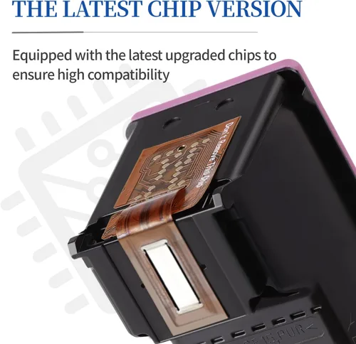 Vista 4 de INKCLOUD Cartuchos de tinta remanufacturados compatibles de repuesto para cartucho de tinta de color HP 67 XL para impresora HP1255 2732 2752 2755