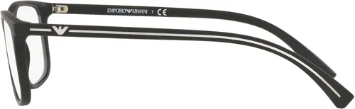 Vista 4 de Emporio Armani EA3135 - Lentes de sol cuadrados para hombre, goma negrolente demo, 2.165in, Lente de goma negraDemo
