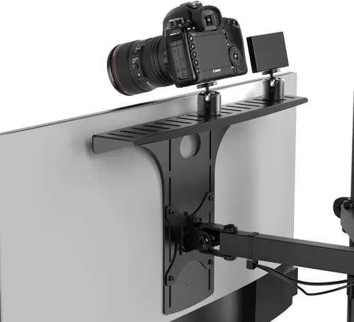 Vista 11 de HumanCentric Montura para Monitor DSLR Pequeña, Montaje de Cámara de Escritorio, Luz para Webcam, Estante para Micrófono para Brazo VESA de Monitor