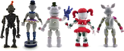 Vista 3 de Toysvill Inspirado en la colección Sister Location de FNAF Figuras de acción (juego de 5 piezas), más de 5 pulgadas