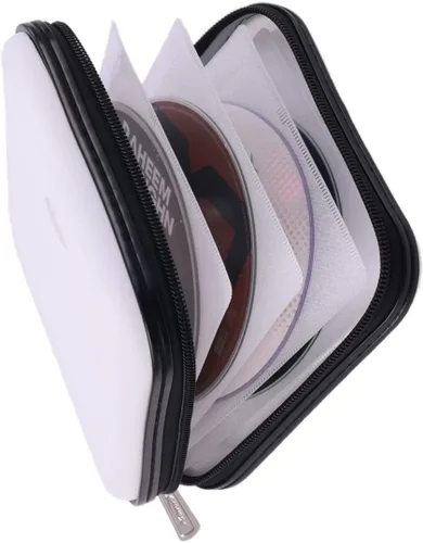 Vista 15 de Cartera de CD DVD, Capacidad de 32 Unidades, Resistente, Funda para Discos de DVD/CD para Coche, Disco de Almacenamiento Portátil para DVD/VCD