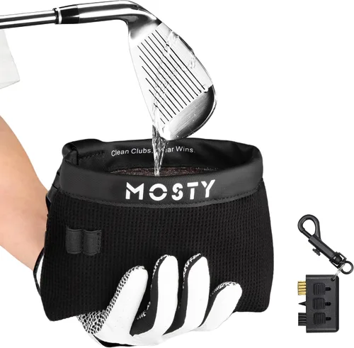 Vista 9 de MOSTY Golf Club & Ball Cleaner Bag,Durable Golf Club Cleaning Kit and Ball Washer Pouch,Club Cleaner for Golf Bag, Golf Gifts for Men Women Golfers