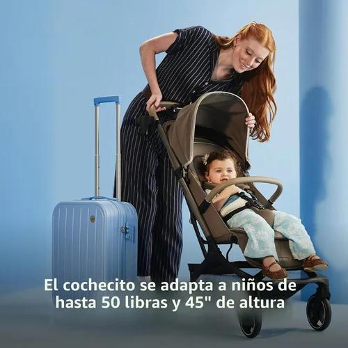 Vista 5 de Maxi-Cosi Oxford Cabin - Cochecito de viaje ligero para vuelos de avión, cochecito portátil para viajes familiares, sombra de mar