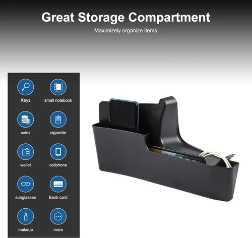 Vista 5 de TOYCIDFG Caja de almacenamiento colgante para consola de cambio de marchas, bandeja organizadora lateral compatible con Mercedes Benz Clase G