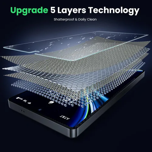 Vista 4 de WSKEN Protector de pantalla para Samsung Galaxy S25 Ultra - [Soporte de desbloqueo de huellas dactilares] Compatible con fundas, eliminación