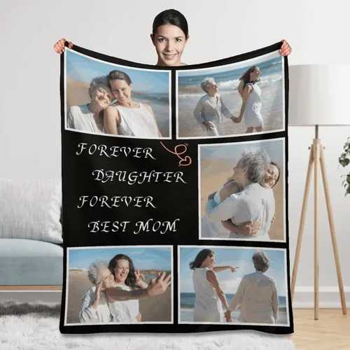 Vista 14 de Manta personalizada para el mejor papá, regalos personalizados para hombres, mantas personalizadas con fotos, texto para papá, marido, familia