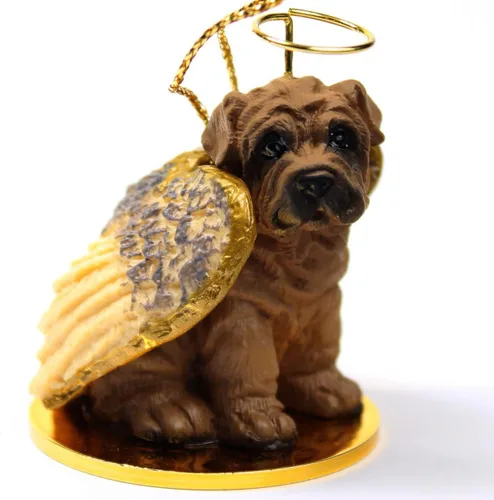 Vista 86 de Conversation Concepts Adorno navideño: Chihuahua, pelo largo 19-Dorado