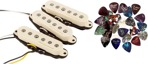 Vista 9 de Fender Paquete de pastillas Stratocaster silenciosas Gen 4 con cable de instrumento