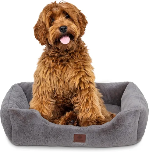 Vista 11 de American Kennel Club Cuddler - Cama para mascotas con entrada de perfil bajo, cama de felpa para perros de 25 pulgadas para razas pequeñas, cama