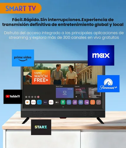 Vista 3 de Feihe Smart TV Full HD de 22 pulgadas Full HD 1080p Smart TV de cocina, televisión de pantalla plana con altavoces estéreo duales ruidosos