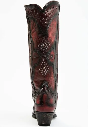 Vista 5 de Dan Post Daredevil Western Botas para mujer, punta corta roja, talla 8 M de EE. UU, Rojo