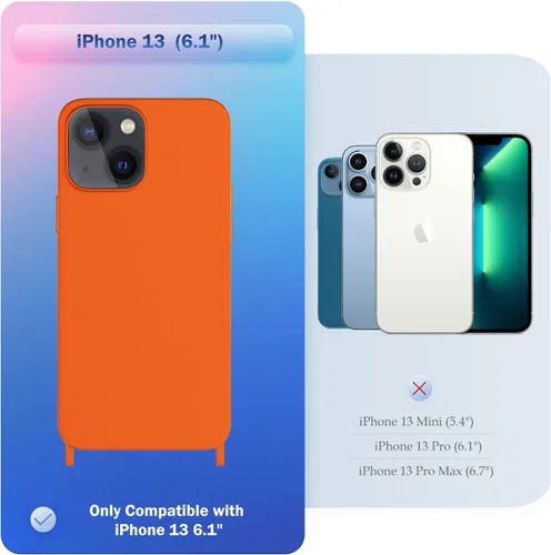 Vista 368 de Funda compatible con iPhone 8 Plus, iPhone 7 Plus/6 Plus/6S Plus con cordón, funda cruzada para iPhone con correa ajustable de silicona para iPhone