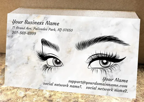Vista 7 de Tarjetas de visita personalizadas, impresión a todo color de 2 caras, para pestañas, uñas y salón de belleza, 16 puntos (papel grueso de 350 gsm)