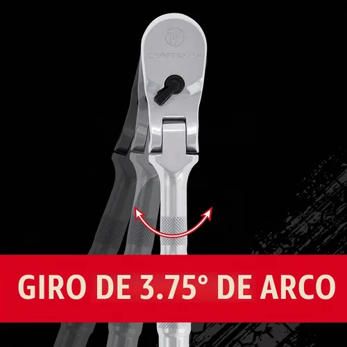 Vista 7 de CRAFTSMAN V-SERIES - Trinquete, accionamiento de 1/2 pulgada, 96 dientes, cabeza flexible (CMMT86332V)