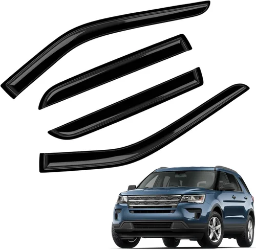 Vista 36 de Protectores de lluvia en canal compatibles con Isuzu D-Max 2004-2010 Double/EXT CAB; 2004-2012 Chevrolet/GMC Colorado/Canyon Crew Cab solamente