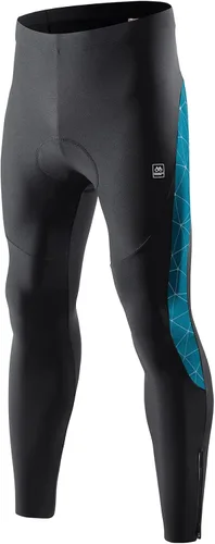 Vista 12 de Santic Mallas de ciclismo para hombre, pantalones acolchados, leggings de ciclo, pantalones de bicicleta reflectantes, para invierno, cálido, a
