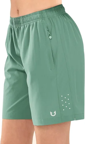 Vista 7 de NORTHYARD Pantalones cortos deportivos de senderismo para mujer, de secado rápido, ligeros, para gimnasio, entrenamiento, con 3 bolsillos
