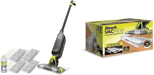Vista 11 de Shark VACMOP - Trapeador de vacío inalámbrico para suelos duros, incluye 2 almohadillas VACMOP desechables y una solución VACMOP de 12 onzas, gris