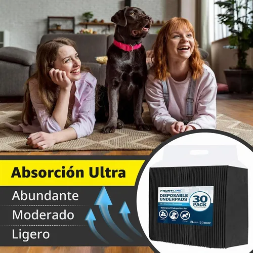 Vista 2 de Almohadillas de orina con infusión de carbón para perros y gatos, 30 unidades, XL, 28 x 34 pulgadas 6 capas, control de olores, almohadillas