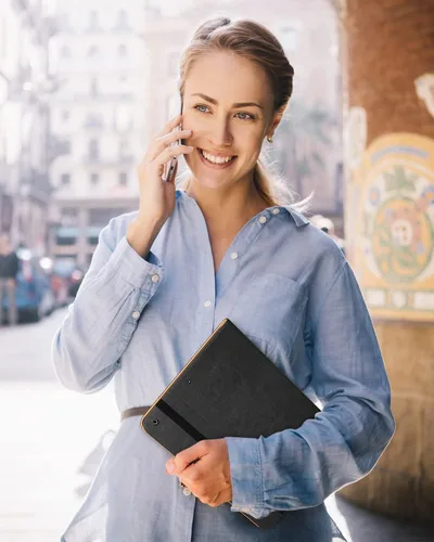 Vista 6 de DTTO Funda para iPad de 9ª/8ª/7ª Generación de 10.2 Pulgadas 2021/2020/2019, Funda de Soporte Folio Empresarial de Cuero Premium con Soporte