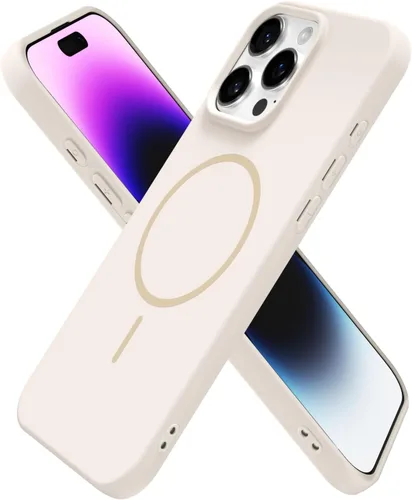 Vista 42 de Oakxco Funda de Silicona Mag Safe para iPhone 12 Pro Max, Funda Magnética Delgada y Fina Compatible con Carga Inalámbrica MagSafe, Bonita Funda