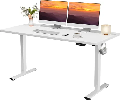 Vista 33 de Escritorio de pie grande ajustable con motor dual de 79 x 31 Blanco
