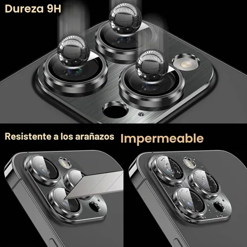 Vista 4 de YWXTW Protector de lente de cámara de vidrio templado para iPhone 14 Pro Max, protección de cobertura completa 3D, tecnología de círculo nocturno