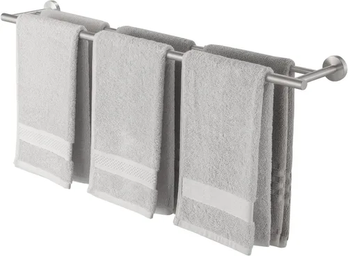 Vista 11 de KES Toallero doble de 23.6 pulgadas, soporte para toallas de baño, cocina, barra de toalla doble, resistente al óxido, montaje en pared, acero