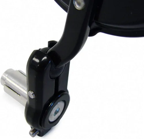 Vista 6 de 1 par de espejos de motocicleta redondos CNC negros compatibles con Ducati Scrambler Cafe Racer 2020