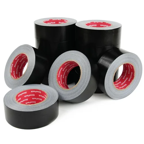 Vista 16 de Paquete de 12 cintas adhesivas negras resistentes al agua, sin residuos, longitud total, 240 yardas x 1.88 pulgadas x 9 mil, cinta adhesiva negra